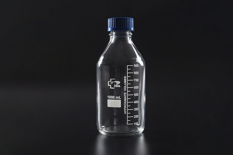 1407 Reagent Bottle With Plastic Bule Screw Cap Clear